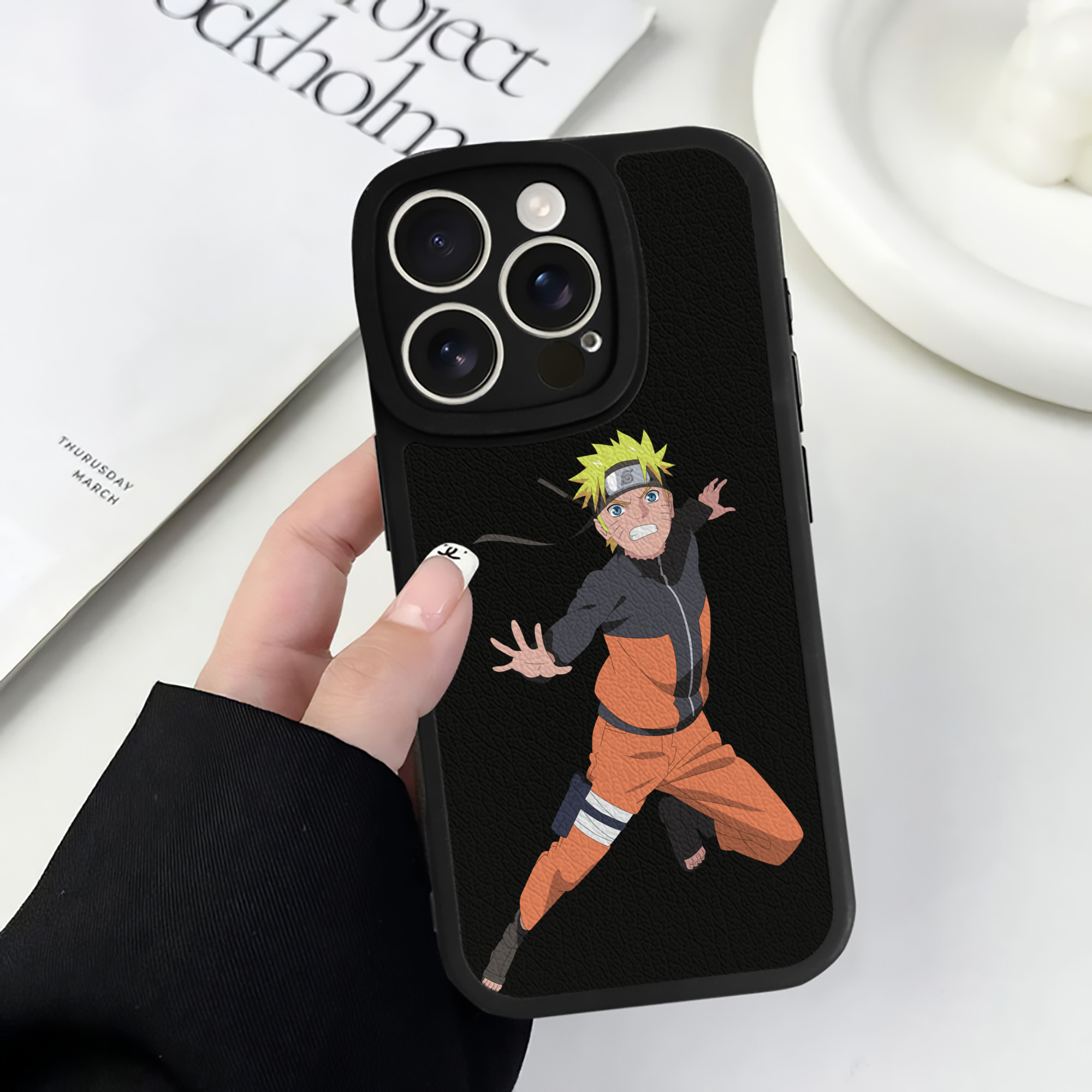 （画像用） NARUTO -ナルト- うずまき ナルト Uzumaki Naruto 【iPhone 16シリーズ対応】シリコンスマホケース（レザー調） 材質：シリコン